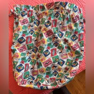 Vera Bradley Cuban stamp draw string tote